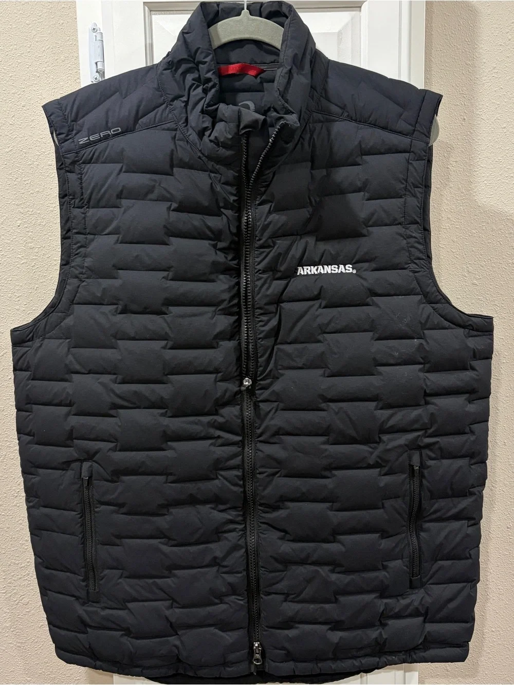 Arkansas Men's Black Quilted Puffer Vest